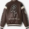 SonReal Roots X SECTION 35 Brown Varsity Jacket Back