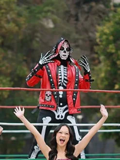 Street Fighter Mexico City La Parka Red Biker Jacket For Sale
