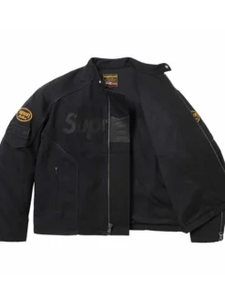 Supreme Vanson Leathers Cordura Cotton Jacket Black