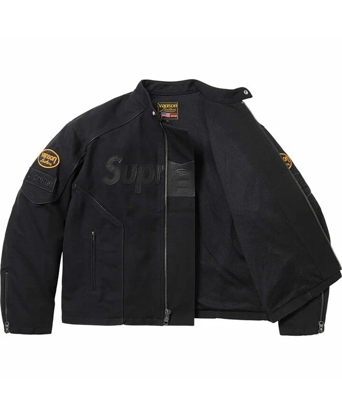 Supreme Vanson Leathers Cordura Cotton Jacket Black