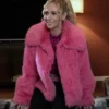 Ted Lasso S03 Keeley Jones Pink Fur Jacket