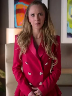 Ted-Lasso-S2-Keeley-Pink-Heart-Button-Wool-Blazer-front