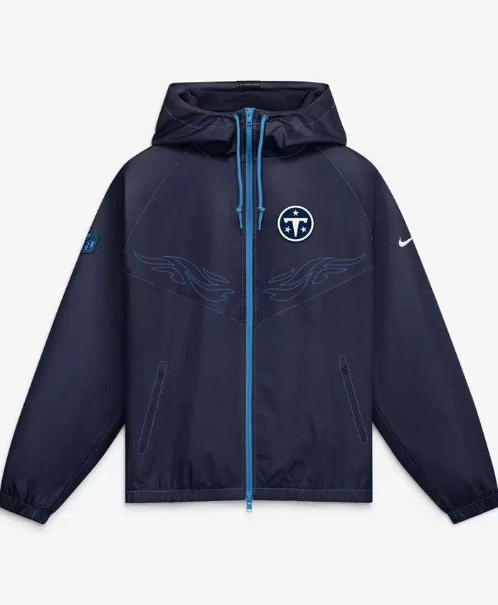 Tennessee Titans Nike 2026 Rivalries Collection Navy Windrunner Full-Zip Up Jacket With Hood
