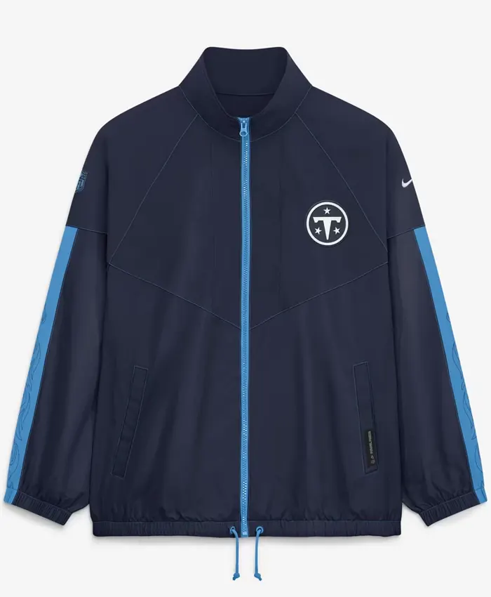 Tennessee Titans Nike Women's 2026 Rivalries Collection Oversized Full-Zip Navy Jacket