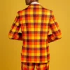 Thanksgiving Orange Plaid Suit Back