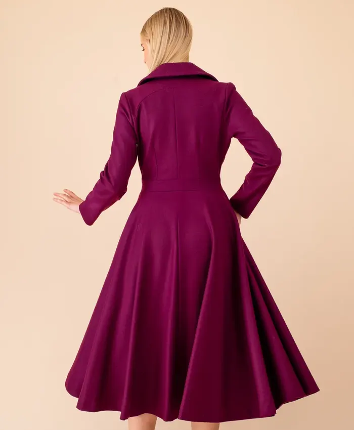 The Odyssey Wine Purple Coat Back