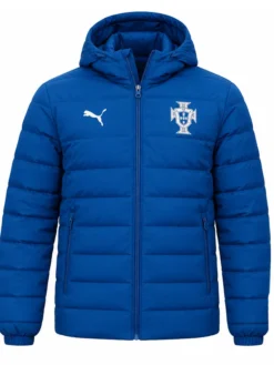 UEFA National League Cristiano Ronaldo Portugal Blue Puffer Jacket By Puma