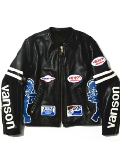 Vanson leathers X Tappei X Future Archive B Jacket Black