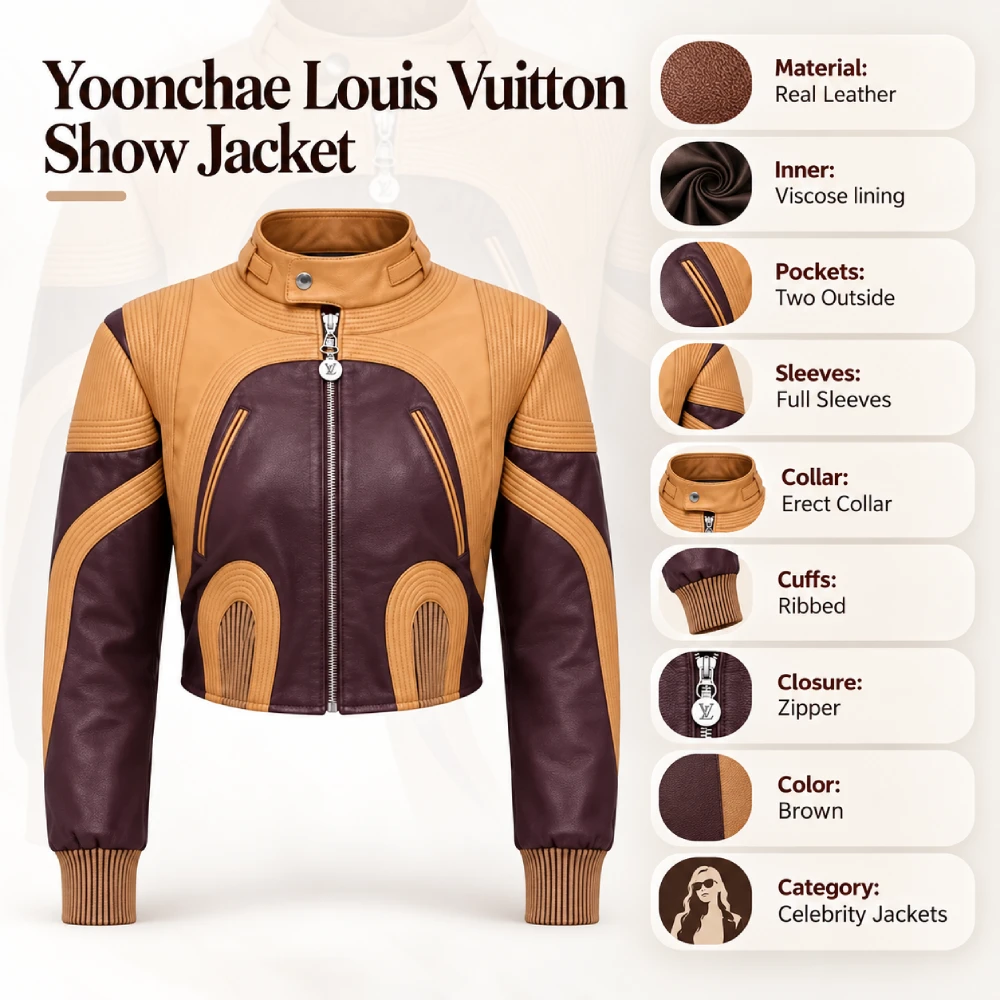 Yoonchae Louis Vuitton Show Jacket Infographic