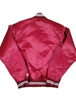 arkansas-razorbacks-burgundy-satin-jacket-Back